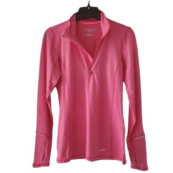 Brooks Equilibrium Technology Half-Zip Long Sleeve Pullover | NWOT | XS | Pink - Picture 5 of 13